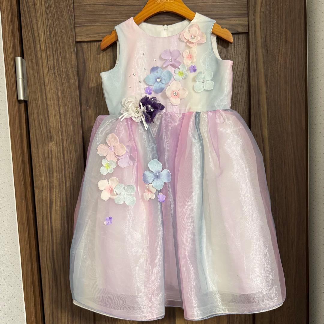 DRESCCO グラデーションパープルオーガンジードレス