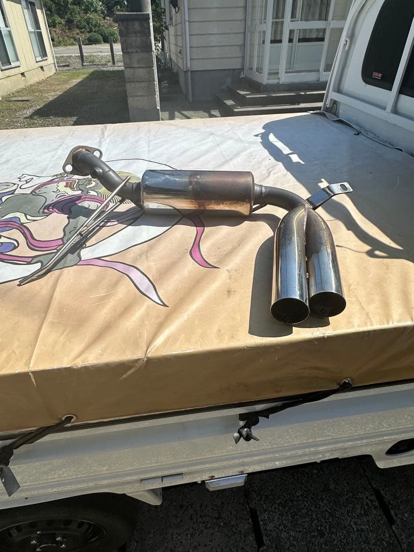 HONDAアクティ軽トラサイド出し爆音マフラー
