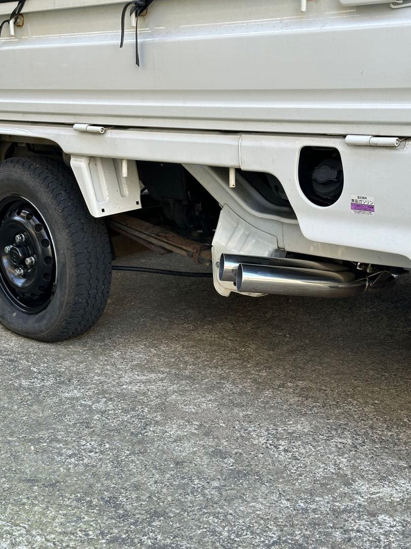 HONDAアクティ軽トラサイド出し爆音マフラー