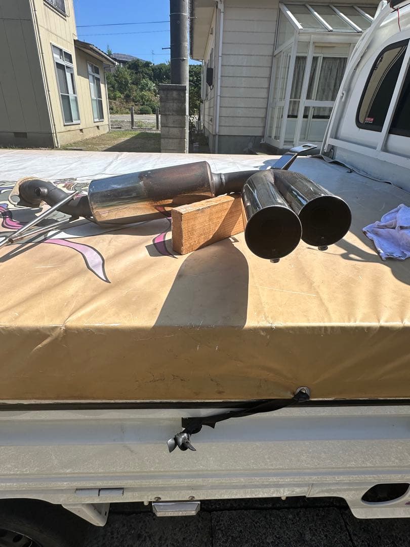 HONDAアクティ軽トラサイド出し爆音マフラー