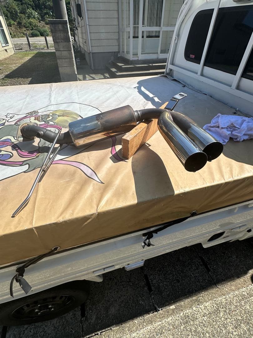 HONDAアクティ軽トラサイド出し爆音マフラー