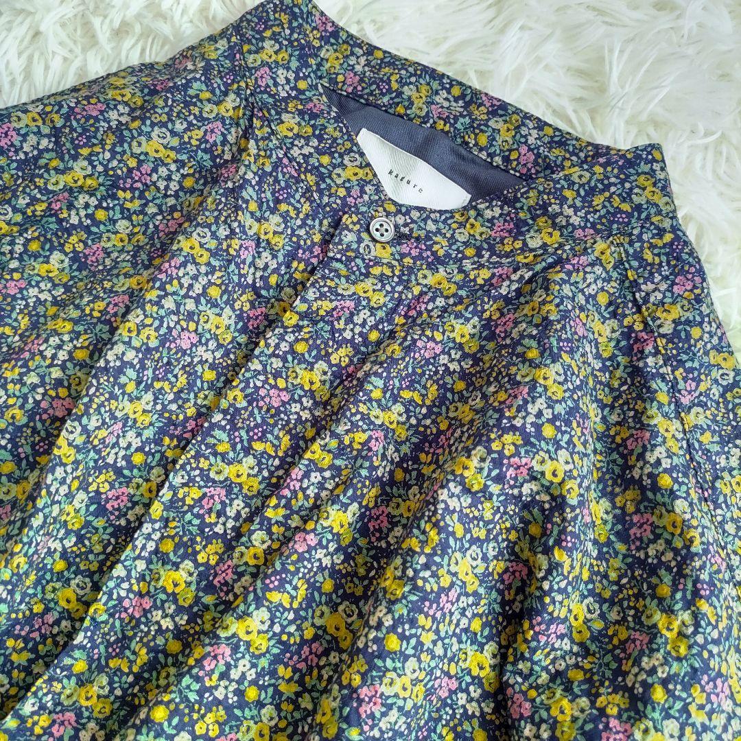 【美品】 かぐれ　リバティ　オールインワン　小花柄　オーバーオール　サロペット