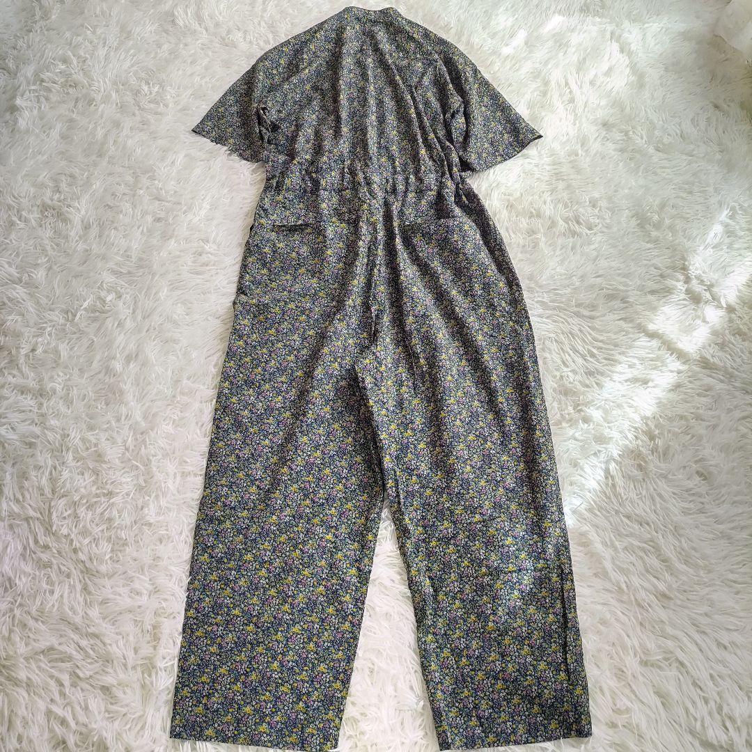 【美品】 かぐれ　リバティ　オールインワン　小花柄　オーバーオール　サロペット