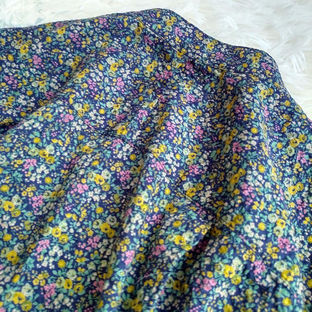 【美品】 かぐれ　リバティ　オールインワン　小花柄　オーバーオール　サロペット