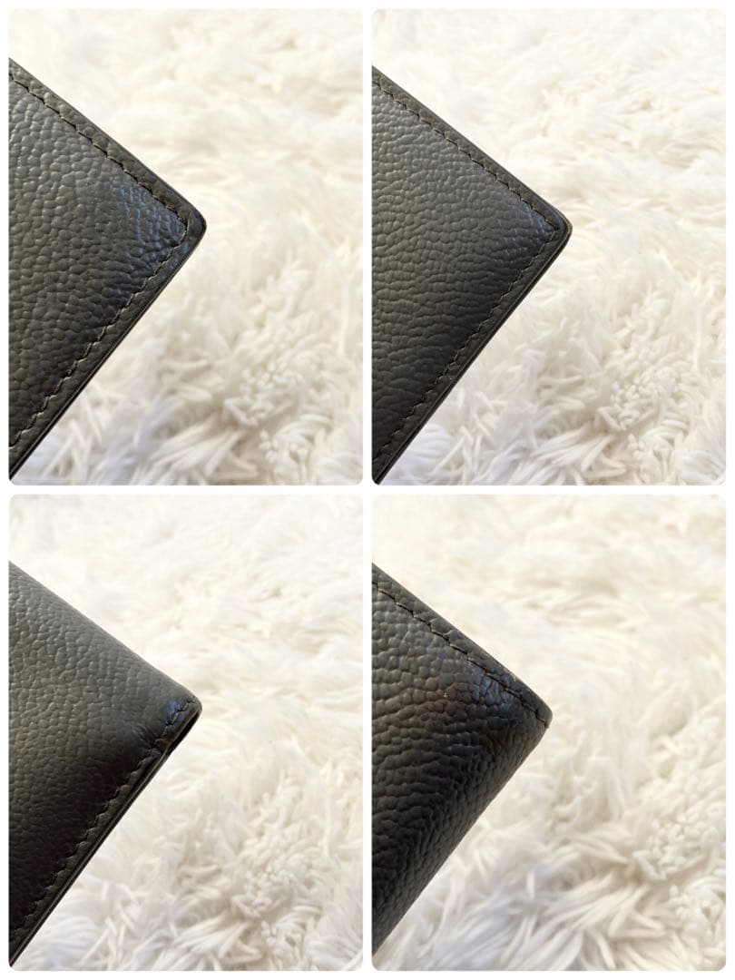 美品✨ プラダ　折り財布 2MO738 ヴィッテロダイノ レザー グレイ