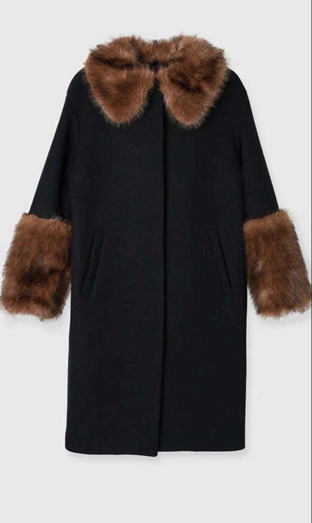 anuans ファートリムコクーンコート （BLACK）