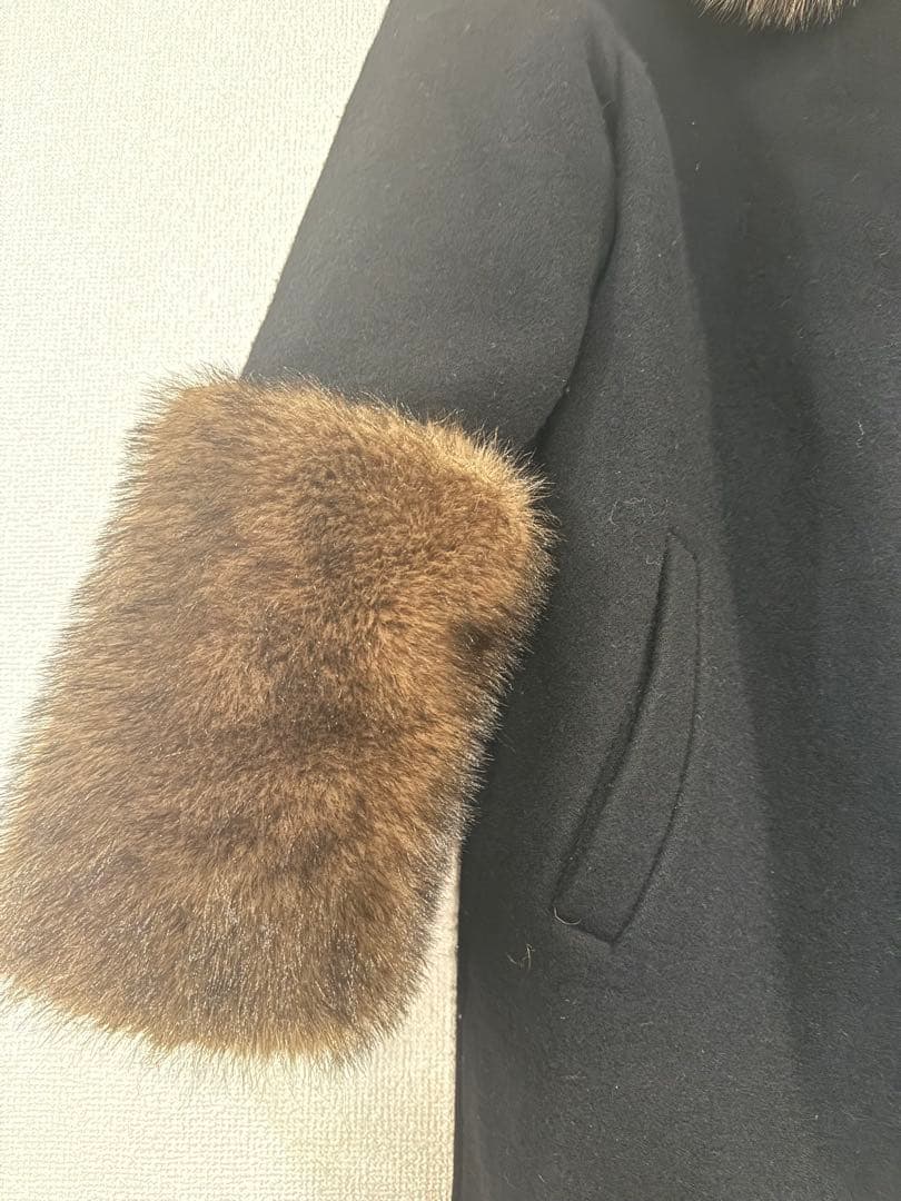 anuans ファートリムコクーンコート （BLACK）