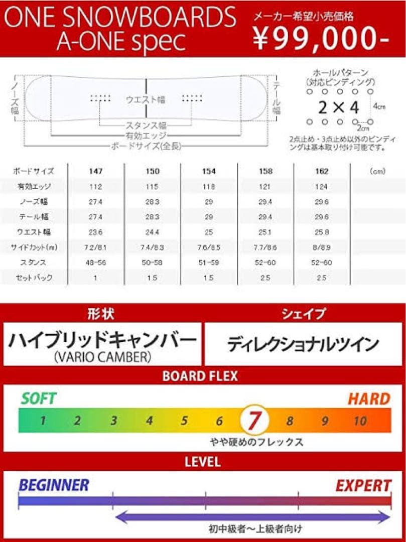 世界最軽量 A-ONE 154 ONE BOARDS FANATIC