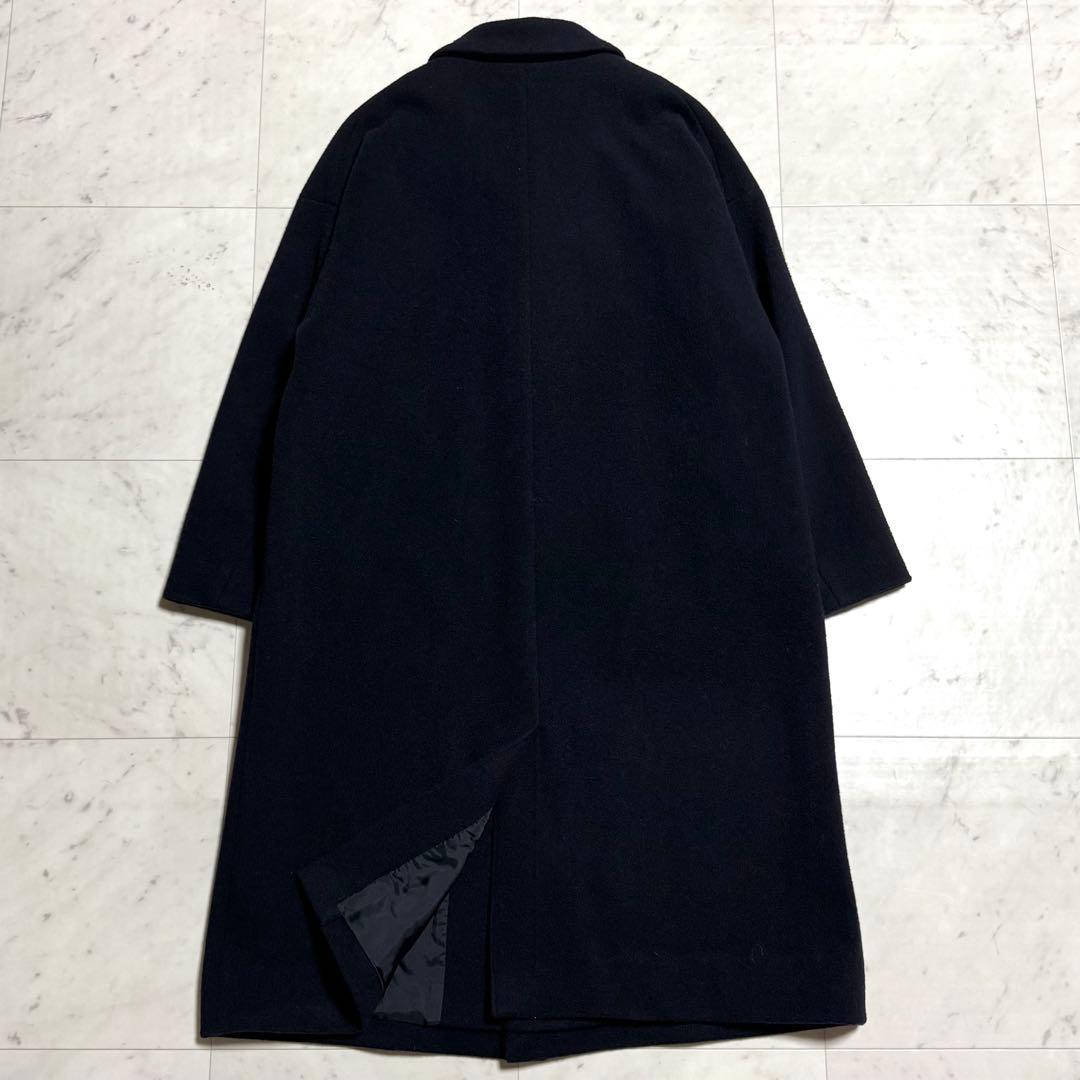 nest Robe ショールカラーロングコート ウール カシミヤ ネイビー F