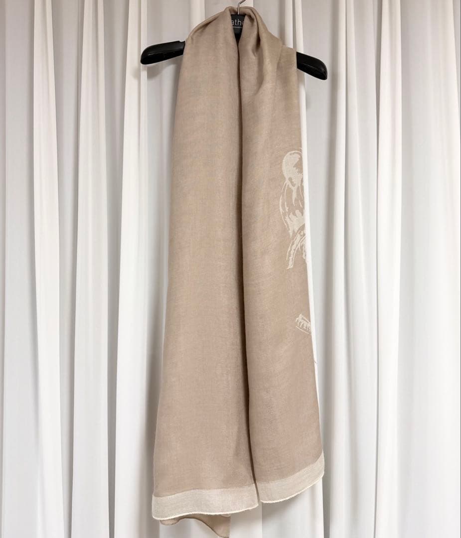 CHANEL シャネル ライオンとCCロゴの カシミヤ大判マフラー