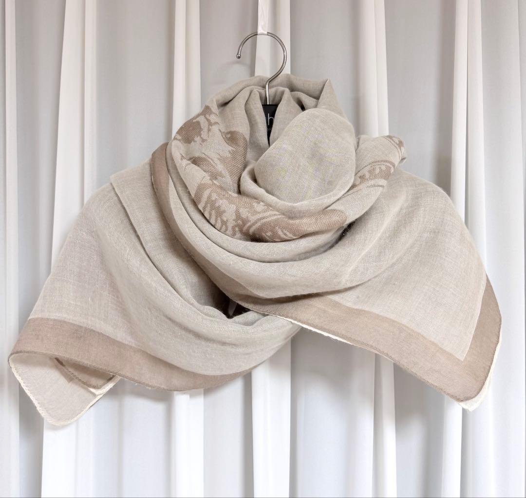 CHANEL シャネル ライオンとCCロゴの カシミヤ大判マフラー