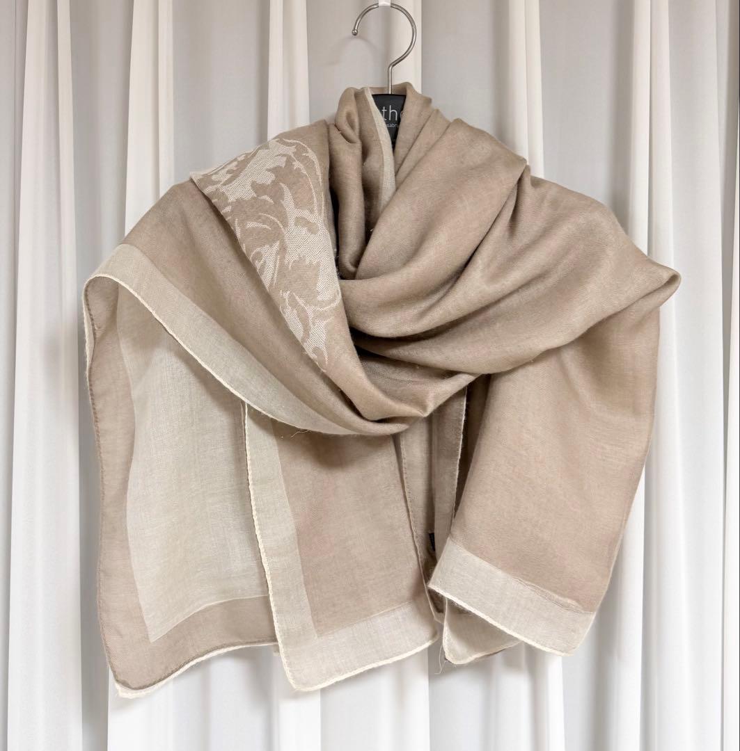 CHANEL シャネル ライオンとCCロゴの カシミヤ大判マフラー