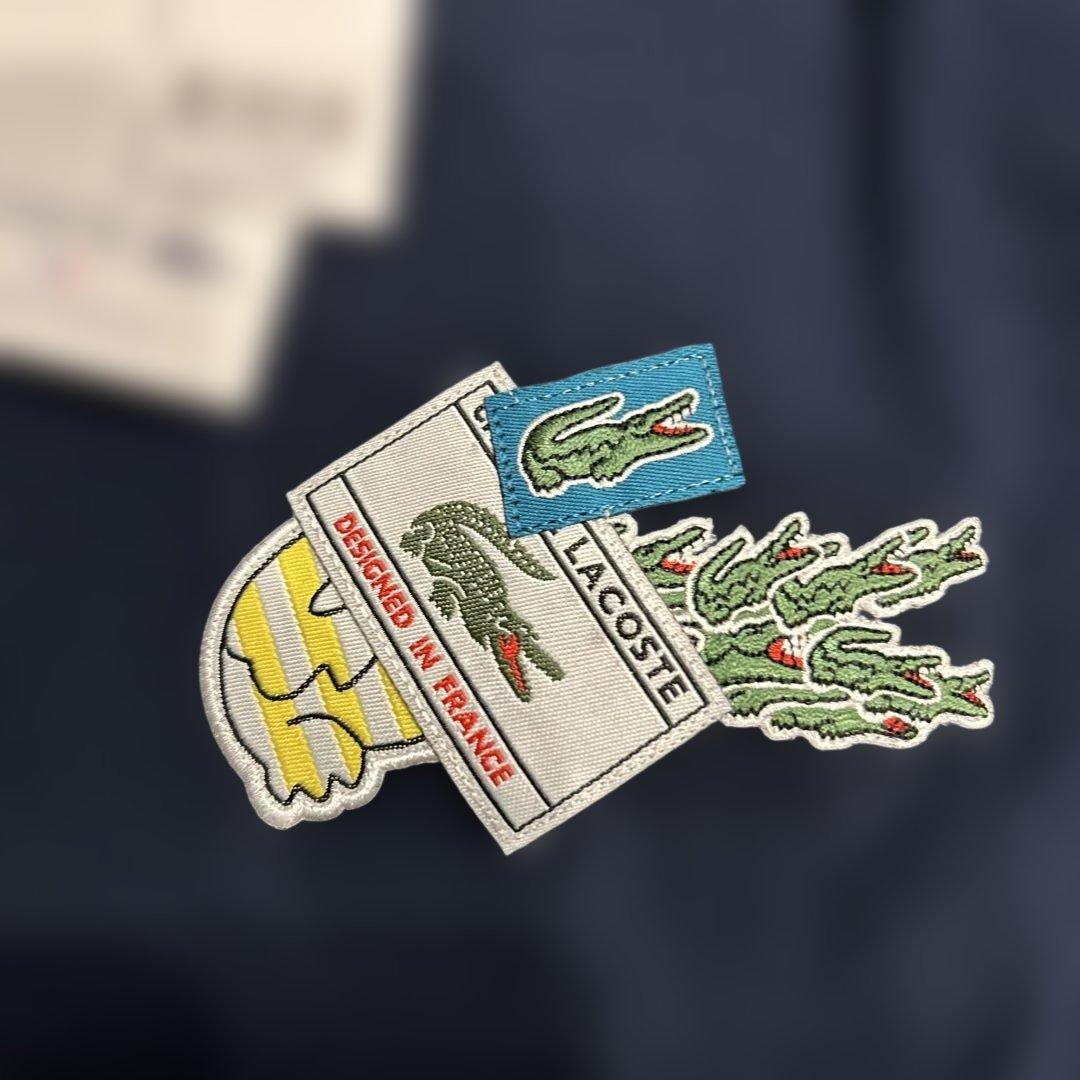 s*o様 ラコステ ポロシャツ 長袖 フランス製 US L ネイビー