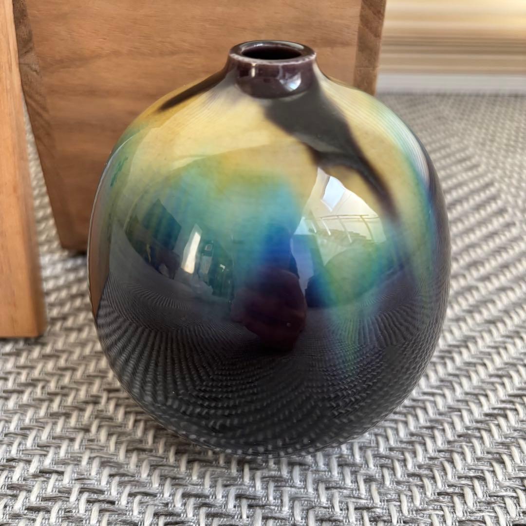 九谷焼　人間国宝　三代目徳田八十吉　花瓶