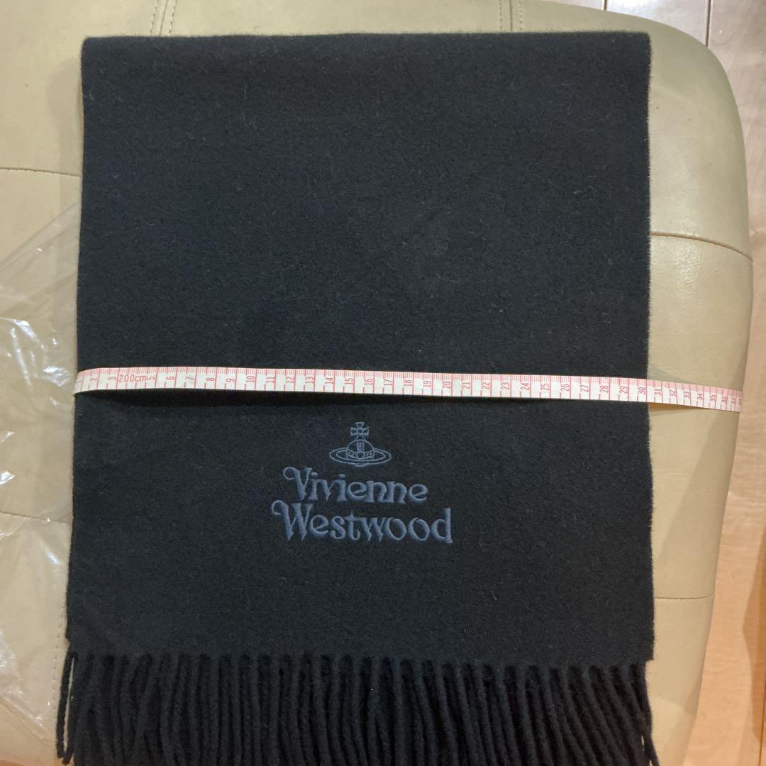 Vivienne Westwood 黒　ブラック　ウールマフラー　新品保管品
