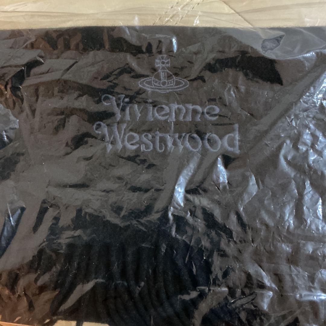 Vivienne Westwood 黒　ブラック　ウールマフラー　新品保管品