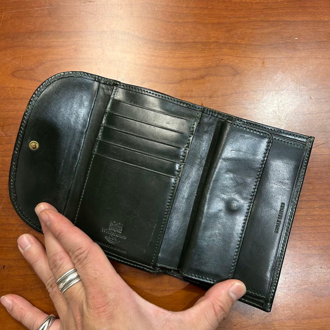 イングランド製 WHITEHOUSE COX 三つ折り ウォレット グリーン