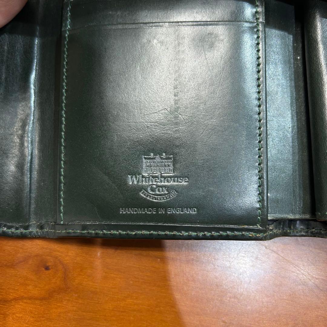イングランド製 WHITEHOUSE COX 三つ折り ウォレット グリーン