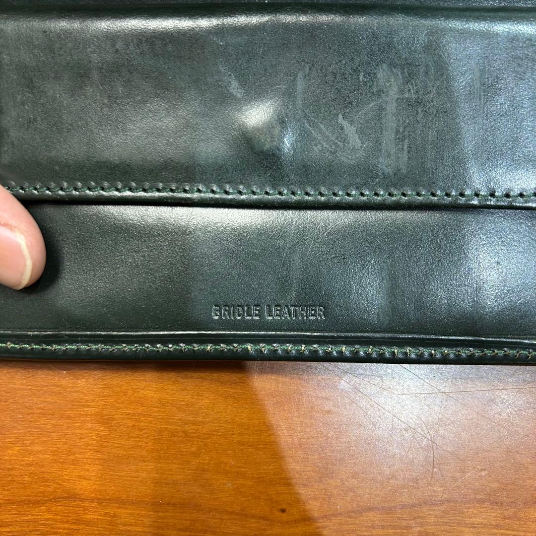 イングランド製 WHITEHOUSE COX 三つ折り ウォレット グリーン