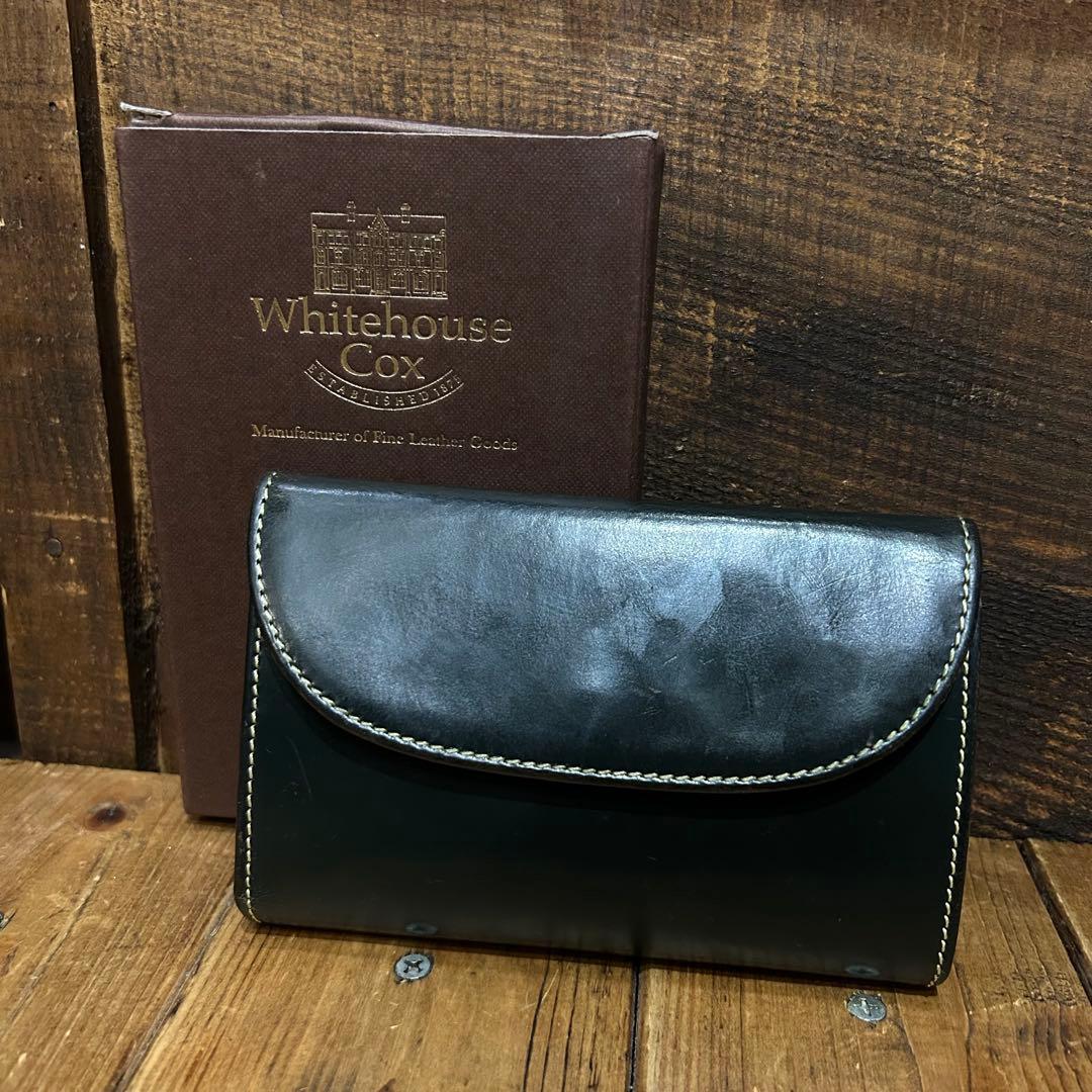 イングランド製 WHITEHOUSE COX 三つ折り ウォレット グリーン