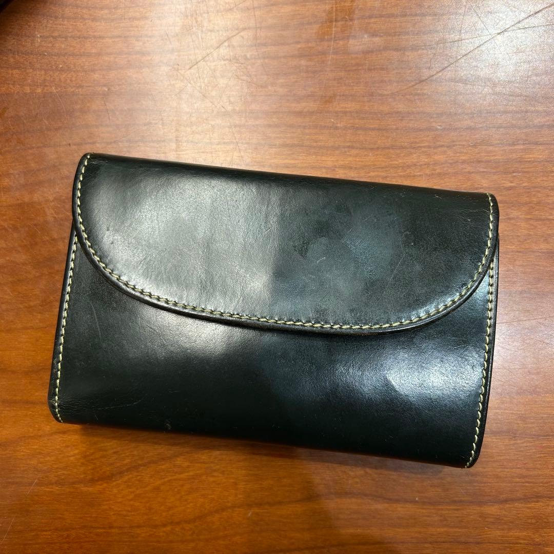 イングランド製 WHITEHOUSE COX 三つ折り ウォレット グリーン