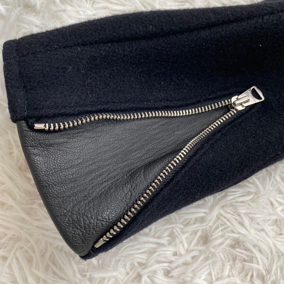 SCHOTT ライダース 裏地キルティング　Pコート　ブラック　スタッズ　星