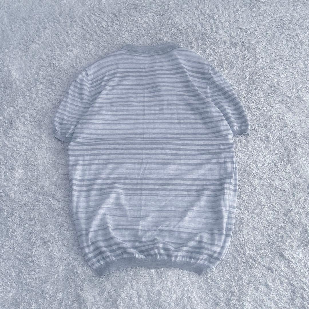 完売品【希少サイズ“52”】マルニ／コットン100%×ボーダー柄／ポロシャツ