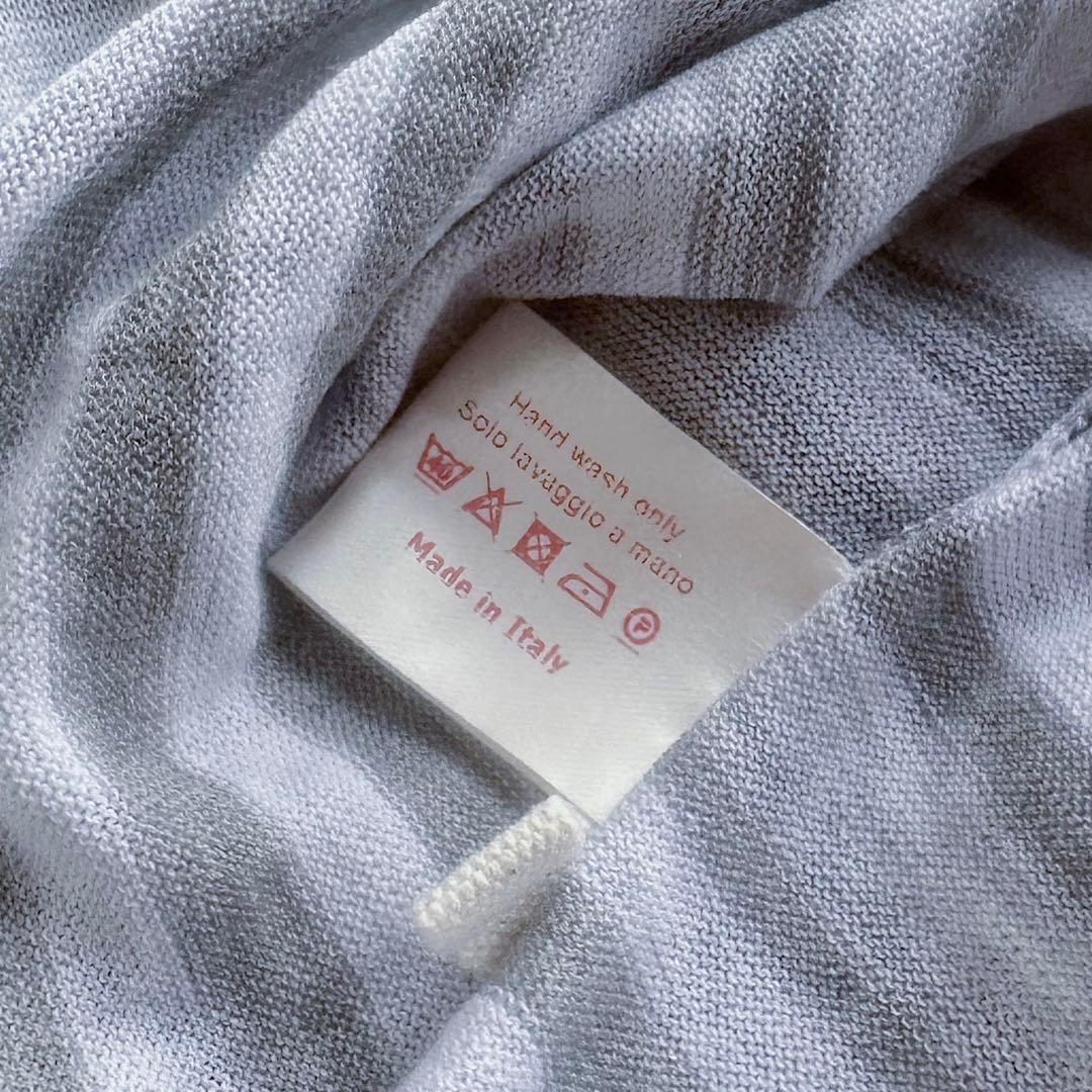 完売品【希少サイズ“52”】マルニ／コットン100%×ボーダー柄／ポロシャツ