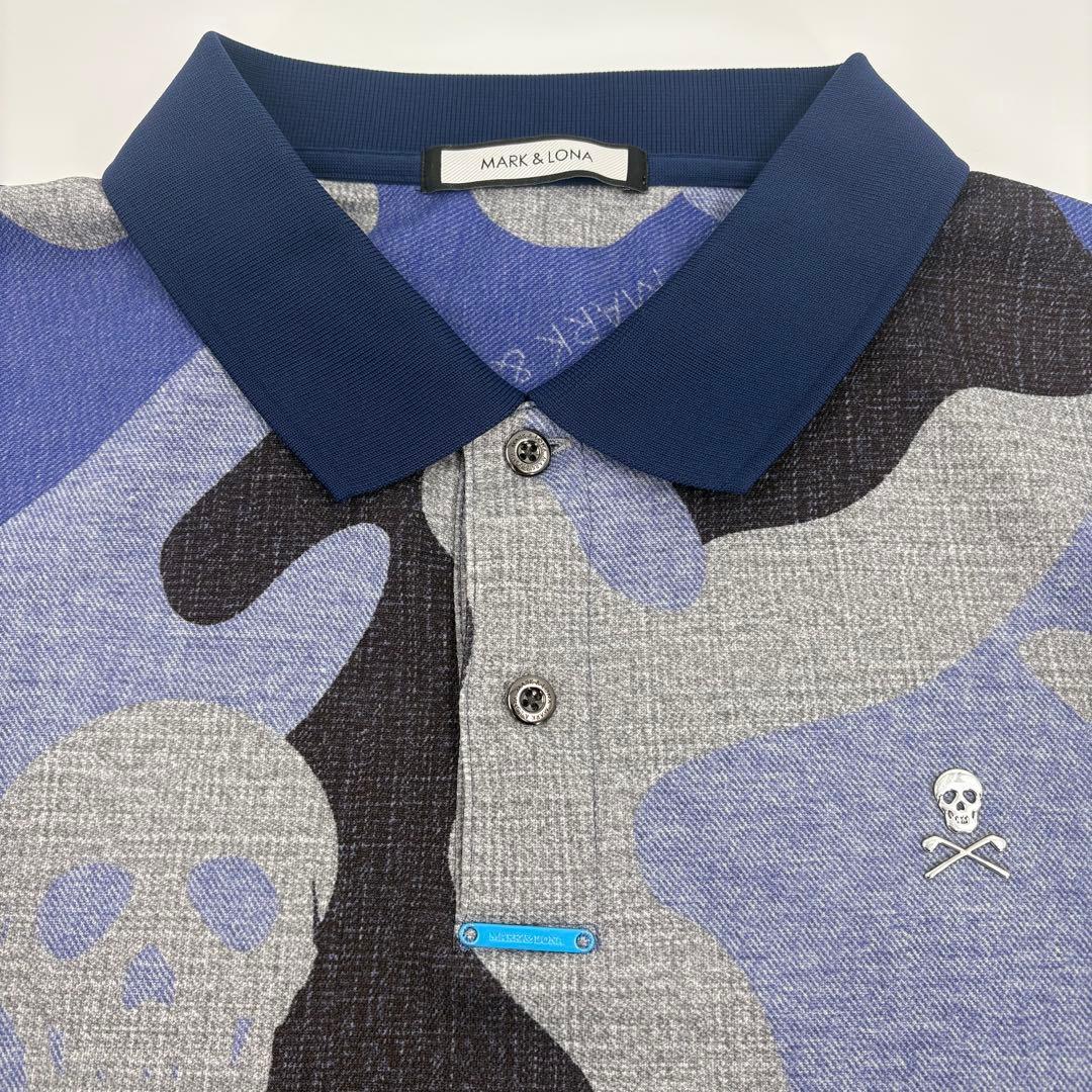 極美品　MARK&LONA マーク&ロナ ポロシャツ カモゴルフ50 XL774