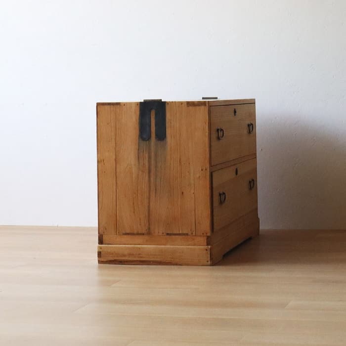 アンティーク 2段 総桐箪笥 古家具 無垢材 無塗装 和タンス 着物用