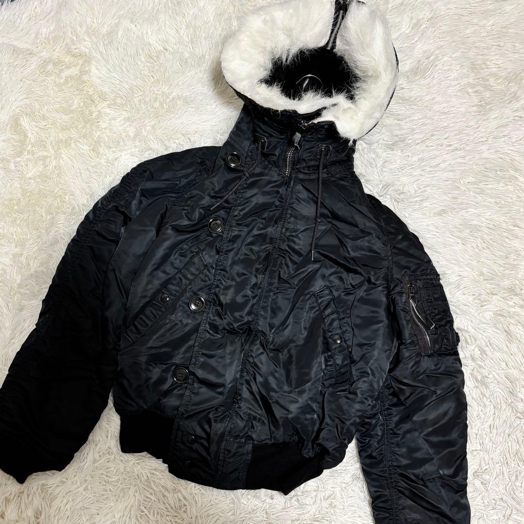 けーけー様 ALPHA N-2B USA製 希少 ホワイトファー S y2k