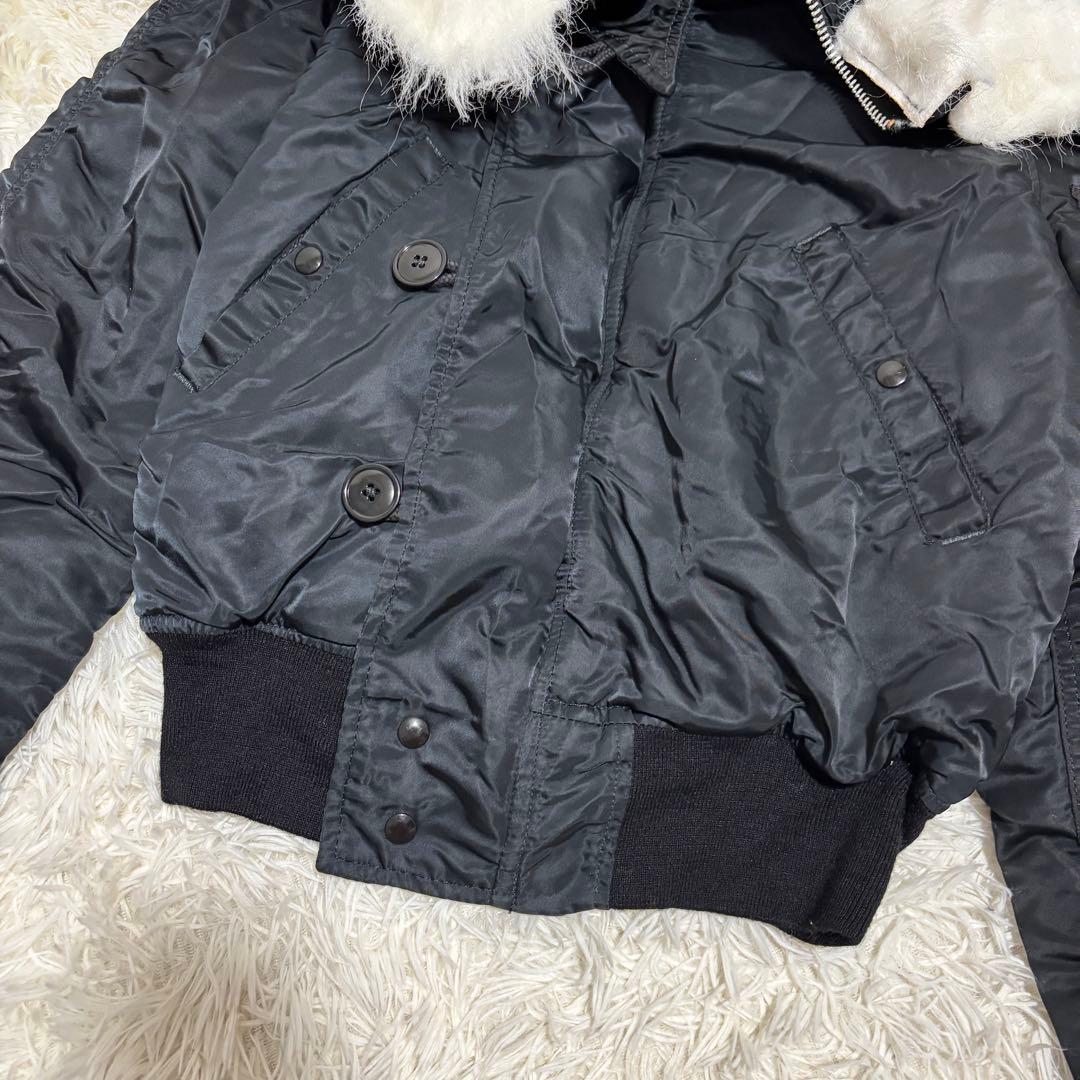 けーけー様 ALPHA N-2B USA製 希少 ホワイトファー S y2k