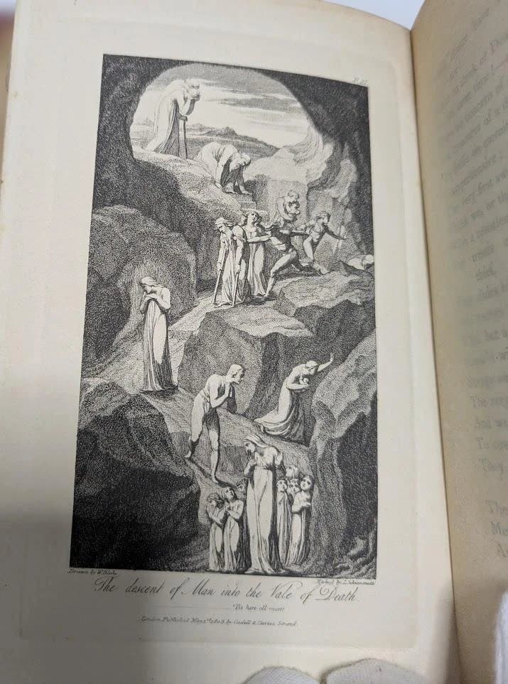 ★希少 ★ウィリアム・ブレイク★挿画本 The Grave★銅版画 13点★