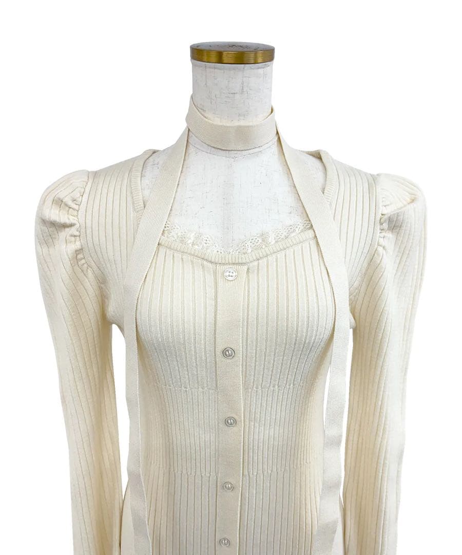 ロゼミューズ RoséMuse Mermaid lace knit dress