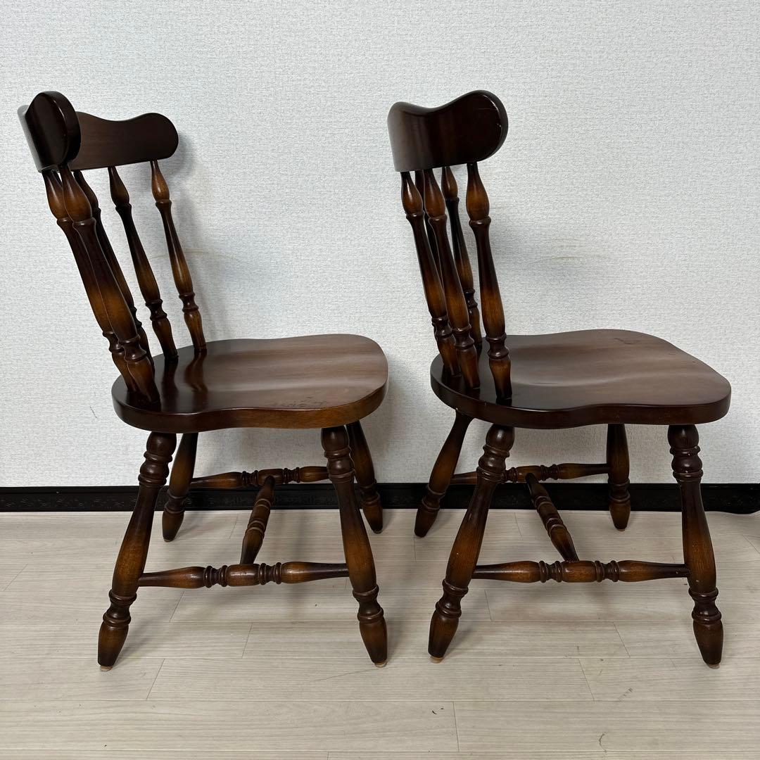 飛騨産業 キツツキマーク ダイニングチェア ウィンザーチェア 2脚セットi4※