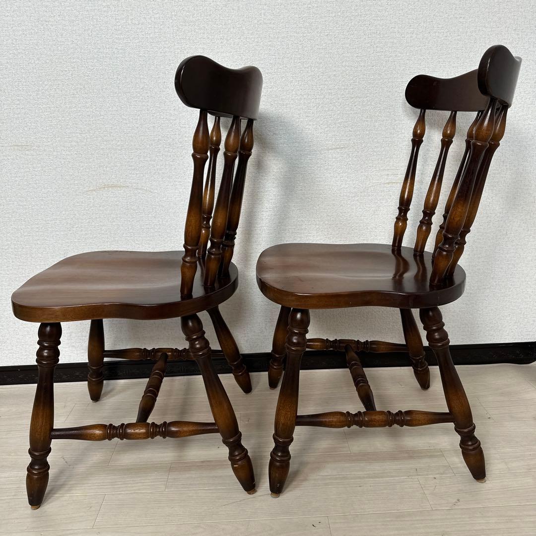 飛騨産業 キツツキマーク ダイニングチェア ウィンザーチェア 2脚セットi4※