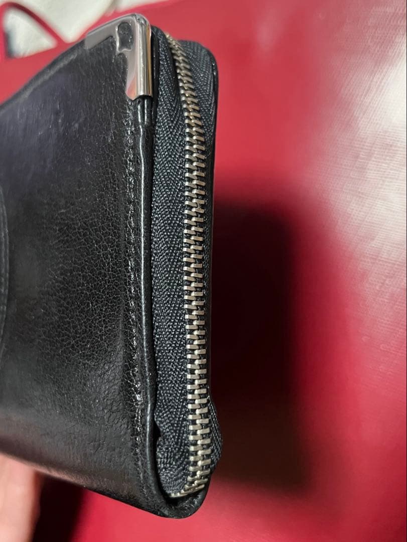 Cartier マルチェロ ラウンドファスナー 長財布 レザー ブラック黒