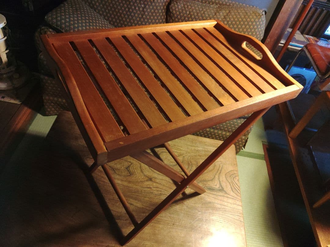 希少　大型　フォールディングテーブル　木製　折りたたみ　当時物　ヴィンテージ