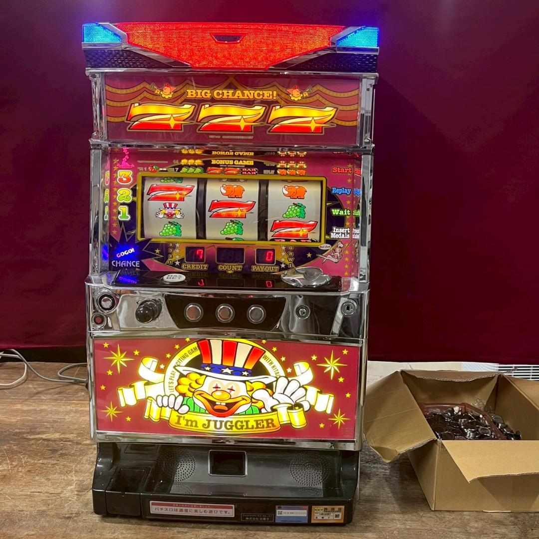 K◆アイムジャグラー EX-AE 実機 パチスロ スロット台 メダル付き