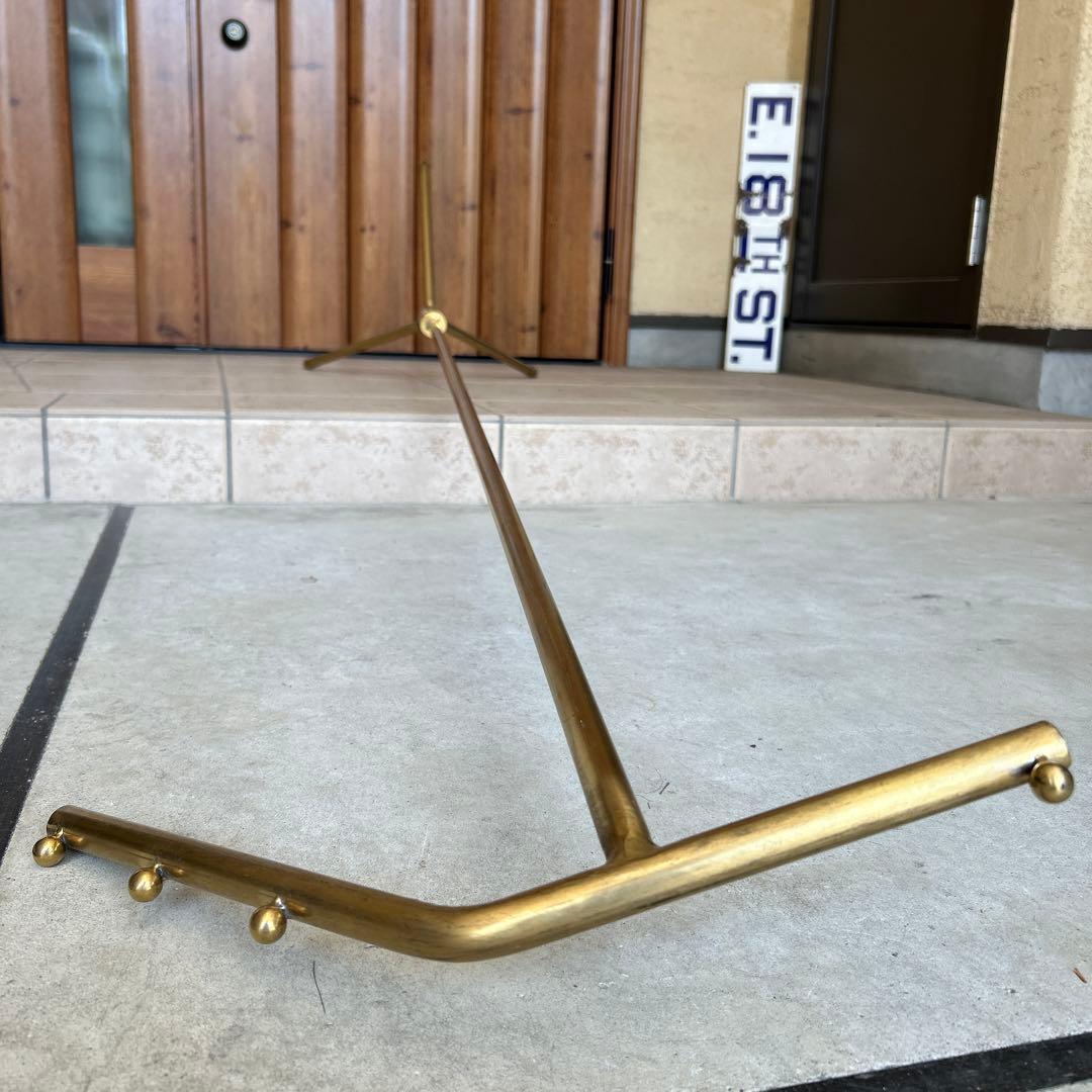 ゴールド インダストリアル スラントハンガー アイアン ラック 無骨 シャビー