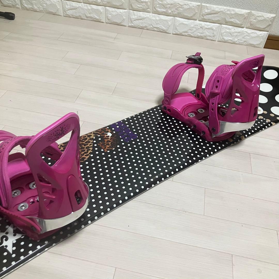 【美品】カバー付STELLA STLOO QUEEステラスノーボードセット140