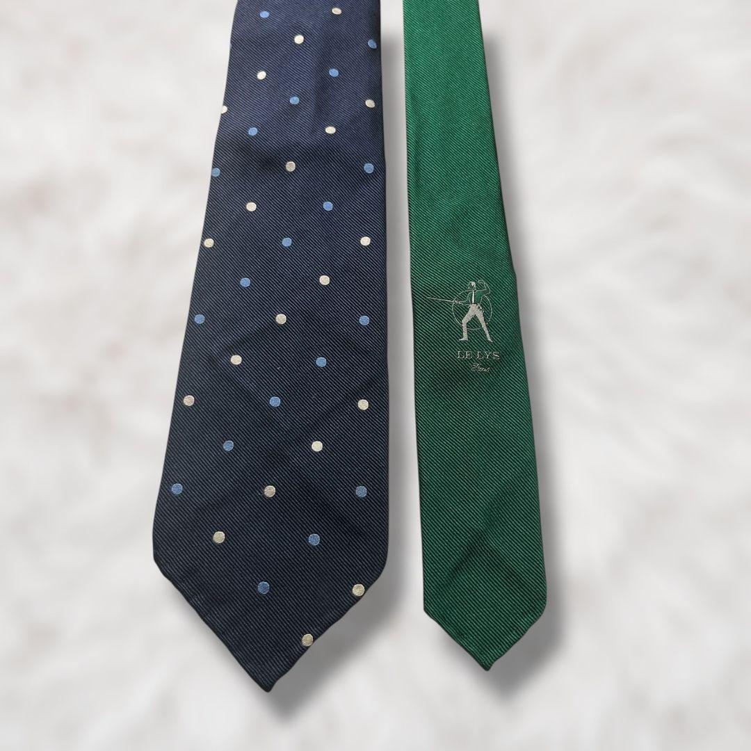 【美品✨】LELYS ルリス ドット柄 スフォデラート 紺青水白緑 バイカラー