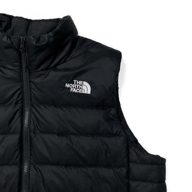 ノースフェイス ダウンベスト US限定 ロゴ刺繍(XXL)黒 190122