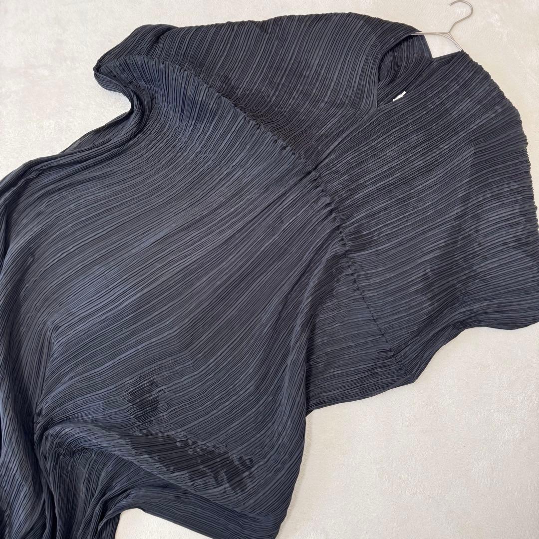 極美品✨PLEATS PLEASE ポンチョ　変形　ブラック　プリーツ