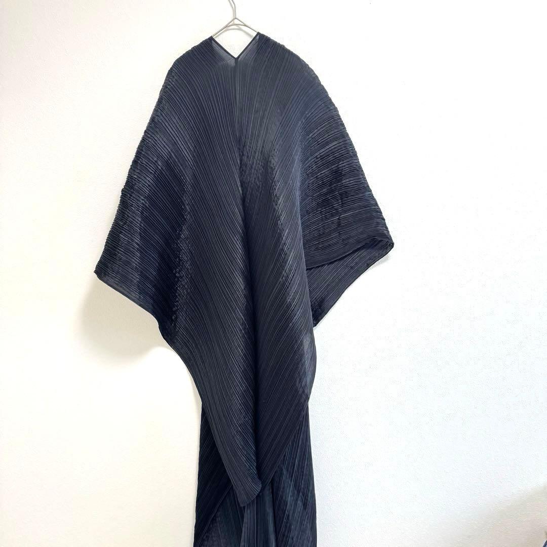極美品✨PLEATS PLEASE ポンチョ　変形　ブラック　プリーツ