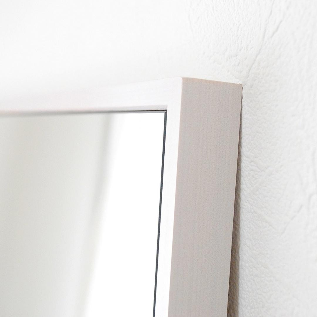 SENNOKI リブラ 42x153cm 姿見 壁掛けミラー ウッディーホワイト