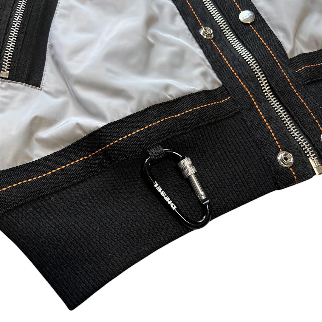 DIESEL ギミック レザーパッチ ボンバージャケット