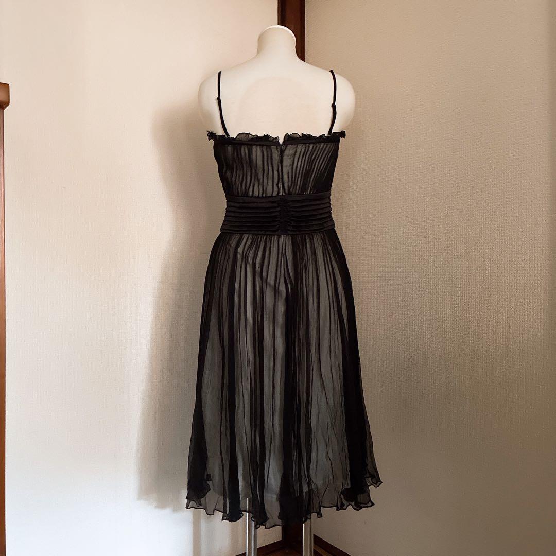 値下げしました！　タダシ ショージ　ブラックドレス　シルク100%