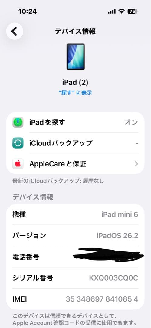 iPad mini 第6世代 水没ジャンク品