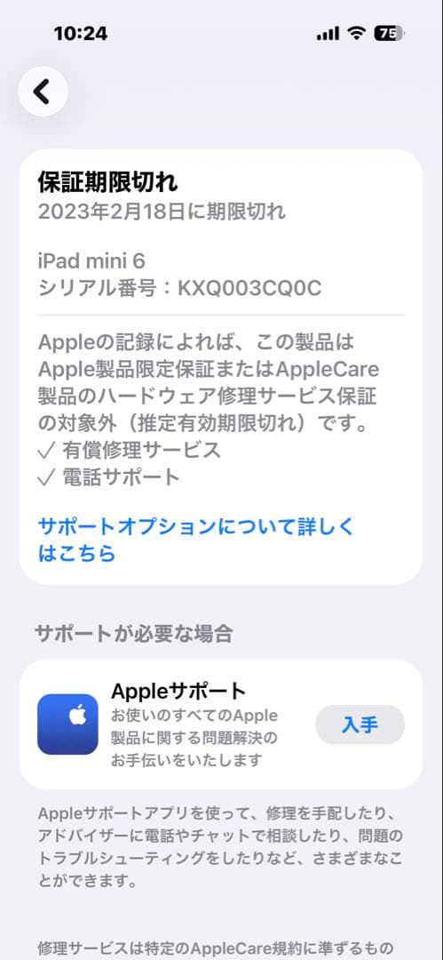 iPad mini 第6世代 水没ジャンク品